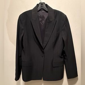 Elie Tahari - Black Blazer w/ Gray Stripes - Size 12P